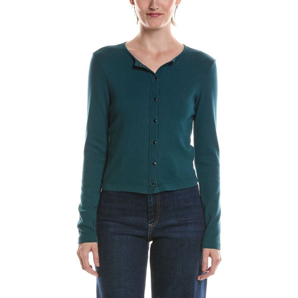 Michael Stars Womens Trixie Crewneck Snap Cardigan